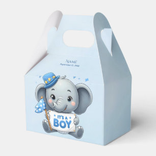 Blauwe Olifant Favor Box Bedankdoosjes
