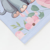 Blauwe Olifant Fleece Dekens (Hoek)