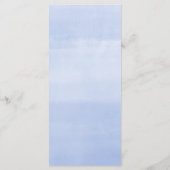 Blauwe olifant florale waterverf baby shower menu (Achterkant)