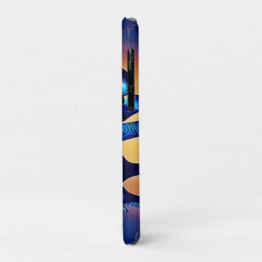 Blauwe olifant gloed ontwerp Case-Mate iPhone case (Achterkant/links)