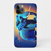 Blauwe olifant gloed ontwerp Case-Mate iPhone case (Achterkant)