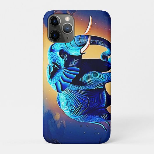Blauwe olifant gloed ontwerp Case-Mate iPhone case (Achterkant)