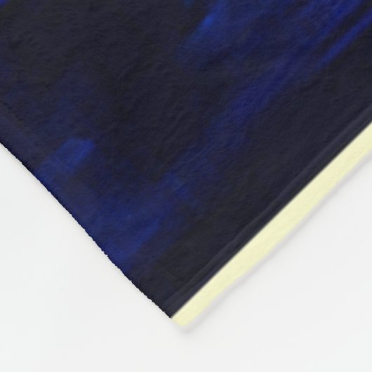 Blauwe olifant gloed ontwerp fleece deken (Hoek)