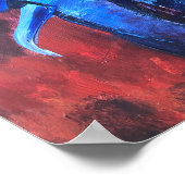 blauwe olifant, het afbeelding van Ganesha, brengt Poster (Hoek)