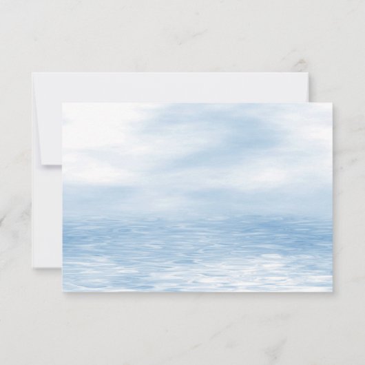 Blauwe olifant hete luchtballon dank u kaart (Achterkant)