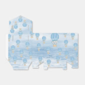 Blauwe Olifant Hete Luchtballon Favor Box Bedankdoosjes (Uitgevouwen)