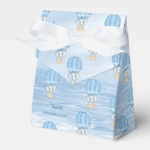 Blauwe Olifant Hete Luchtballon Favor Box Bedankdoosjes