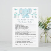 Blauwe olifant Hoe goed ken je baby shower? (Staand voorkant)