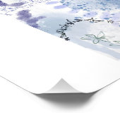 Blauwe olifant hoofd print perfect poster (Hoek)