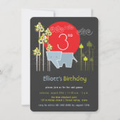 Blauwe olifant in de bosvriendjeswedstrijd kaart (Voorkant)