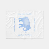 Blauwe olifant - Indische olifant - Baby Boy Fleece Deken (Voorkant (Horizontaal))