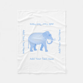 Blauwe olifant - Indische olifant - Baby Boy Fleece Deken