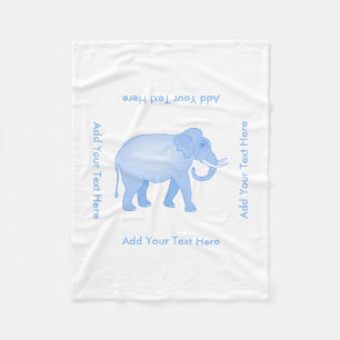 Blauwe olifant - Indische olifant - Baby Boy Fleece Deken
