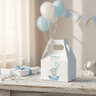 Blauwe Olifant Jongen Baby Shower Favor Doos Bedankdoosjes