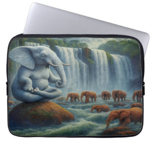 Blauwe Olifant Laptophoes Laptop Sleeve