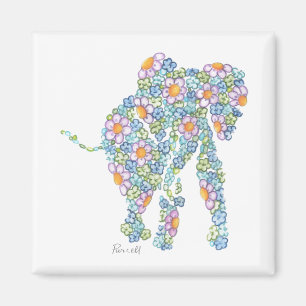 Blauwe olifant magneet