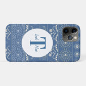 Blauwe Olifant Mandala  Case-Mate iPhone Case (Achterkant (horizontaal))