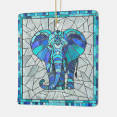 Blauwe Olifant mozaïek kunst Keramisch Ornament (Links)