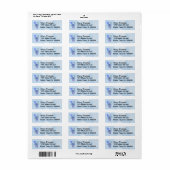 Blauwe Olifant Oh Boy Baby Shower Label Kunst (Full Sheet)
