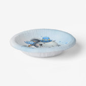 Blauwe Olifant Paper Bowl Papieren Kommen (Gebogen)