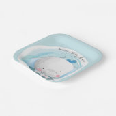 Blauwe olifant papieren bordje (Gebogen)