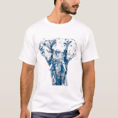 Blauwe olifant - Pop art Style en Posterized T-shirt (Voorkant)