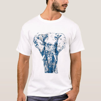 Blauwe olifant - Pop art Style en Posterized T-shirt