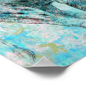 Blauwe olifant poster (Hoek)