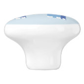 Blauwe olifant rechts keramische knop (Zijkant)