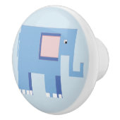 Blauwe olifant rechts keramische knop (Rechts)