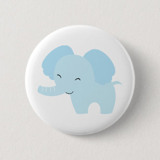 Blauwe olifant ronde button 5,7 cm