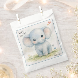 Blauwe Olifant Safari Gentle Giant Baby Shower Bedankzakje