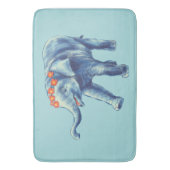 Blauwe Olifant Schattige Meisje Badmat (Voorkant Verticaal)