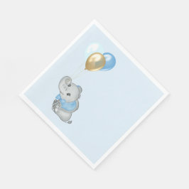 Blauwe Olifant Servet Baby shower