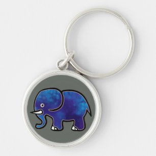 blauwe olifant sleutelhanger