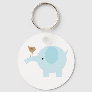 Blauwe olifant sleutelhanger