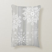 Blauwe olifant sneeuwvlok grijs Aangepaste naam Ku Accent Kussen (Achterkant (Verticaal))