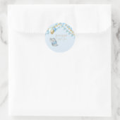 Blauwe Olifant Sticker Baby Shower Favoren (Tas)