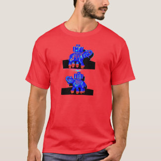 Blauwe olifant t-shirt