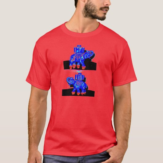 Blauwe olifant t-shirt (Voorkant)