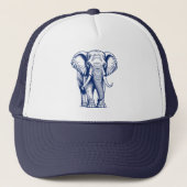 Blauwe olifant trucker pet (Voorkant)