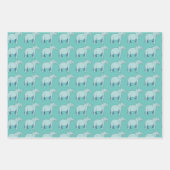 Blauwe olifant Turquoise Wrapping Paper Sheets (Voorkant 3)