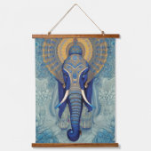 Blauwe olifant wandtapijt hangend wandkleed (Voorkant)