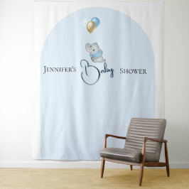Blauwe Olifant Wandtapijten Banner Wandkleed