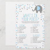 Blauwe olifant wat zit er in het paarse Baby showe Briefpapier (Voorkant / Achterkant)