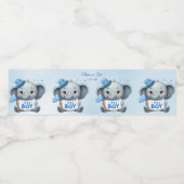 Blauwe olifant waterfles etiket (Enkel label)