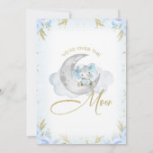 Blauwe olifant we zijn over het Baby shower van de Kaart (Achterkant)