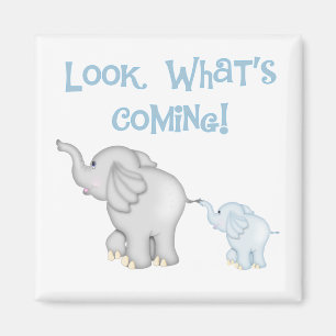 Blauwe olifant zwangerschap magneet