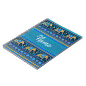 Blauwe olifanten Aangepast Notitieboek (Linkerzijde)