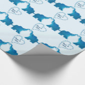 blauwe olifanten cadeaupapier (Hoek)